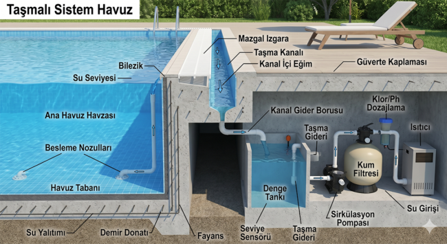 Taşmalı sistem havuz